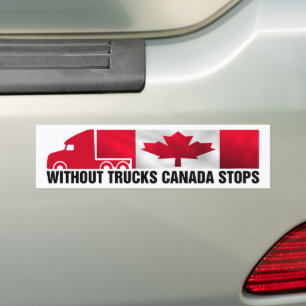 Zonder vrachtwagens houdt Canada vrachtwagen en Ca Bumpersticker