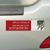 Zonder Wolven Bumpersticker (Op auto)