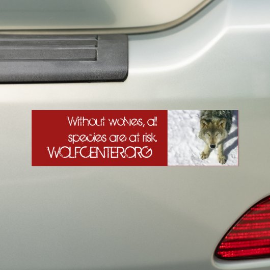 Zonder Wolven Bumpersticker (Op auto)