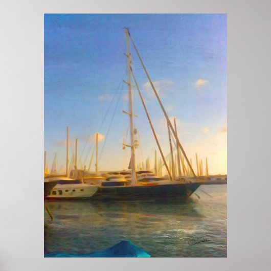 Zonder Zee op zonnige dag in de buurt van soa Poster (Voorkant)