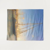 Zonder zeilen zonnige dag zee strand Israël Herzli Wandkleed (Voorkant (horizontaal))