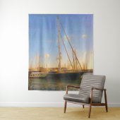 Zonder zeilen zonnige dag zee strand Israël Herzli Wandkleed (In situ)