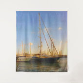 Zonder zeilen zonnige dag zee strand Israël Herzli Wandkleed (Voorkant)