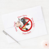 Zonder zuivel met koe-ronde sticker (Envelop)