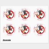 Zonder zuivel met koe-ronde sticker (Vel)