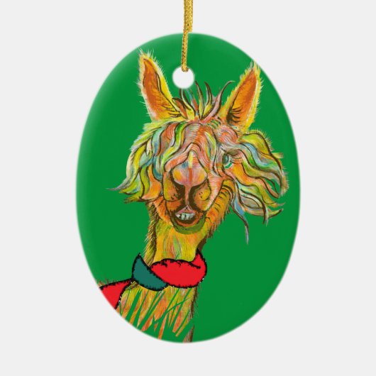 zonderlinge alpaca 19Hilda ornament (Voorkant)