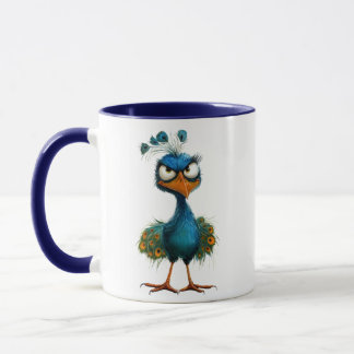 zonderlinge pauw vogel mok