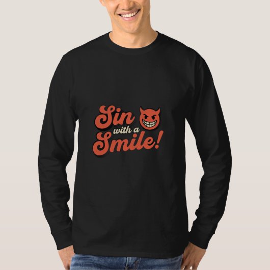 Zondig met een Glimlach! T-shirt (Voorkant)