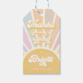 Zondshine Birthday Boho 1st reis rond de zon Cadeaulabel (Voorkant)