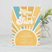 Zondshine Birthday Boho 1st reis rond de zon Kaart (Staand voorkant)