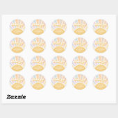Zondshine Birthday Boho 1st reis rond de zon Ronde Sticker (Vel)