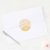 Zondshine Birthday Boho 1st reis rond de zon Ronde Sticker (Envelop)