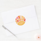 Zondshine Birthday Boho 1st reis rond de zon Ronde Sticker (Envelop)