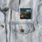 Zone Industrielle - Night Vierkante Button 5,1 Cm (In situ)