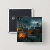 Zone Industrielle - Night Vierkante Button 5,1 Cm (Voorkant /achterkant)
