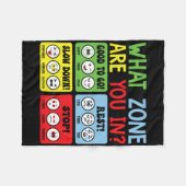 Zone Of Regulation voor schoolbegeleider Mentale G Fleece Deken (Voorkant (Horizontaal))