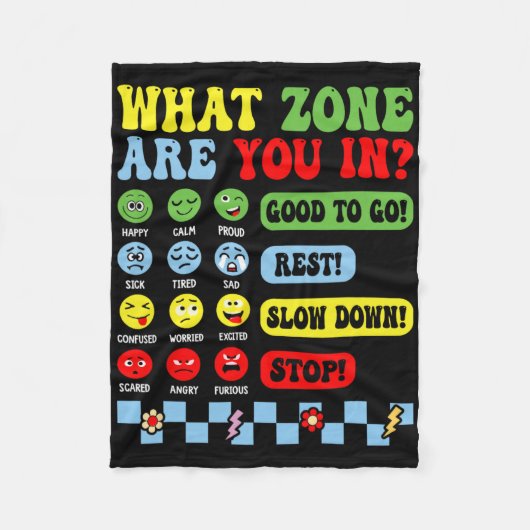 Zone Van Regulering Voor Schoolbegeleider Mentale Fleece Deken (Voorkant)