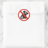 Zone zonder dj ronde sticker (Tas)