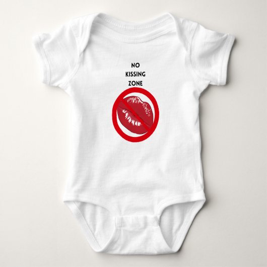 Zone zonder zoenen baby one-piece outfit romper (Voorkant)