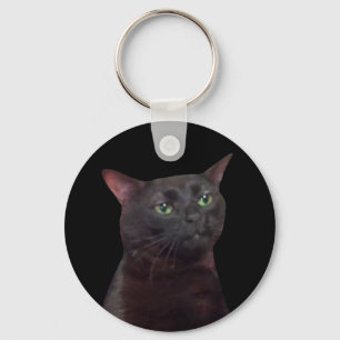 Zoned Out Cat Meme Dubbelzijdige Sleutelhanger