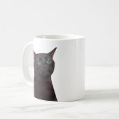 Zoned Out Cat Meme Mok Dubbelzijdig (Voorkant links)