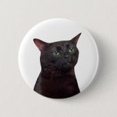 Zoned Out Cat Meme Pin Button (Voorkant)