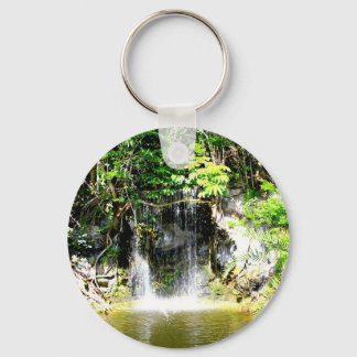 Zonefweerspiegelde waterval sleutelhanger