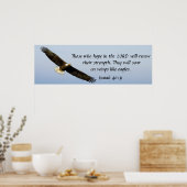 Zonen als een eagle tweeslachtig Isaiah 40:31 post Poster (Keuken)