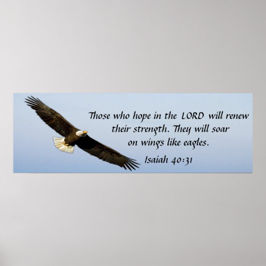 Zonen als een eagle tweeslachtig Isaiah 40:31 post Poster (Voorkant)