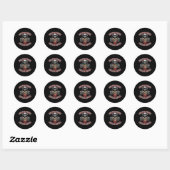 Zonen met Tritis Ibuprofen Chapter Biker Skull Ronde Sticker (Vel)
