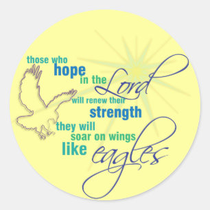 Zonen op Christelijke Scriptstickers van Wings Ronde Sticker