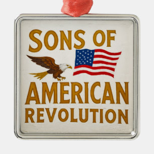 Zonen van de Amerikaanse Revolutie SAR adelaar VS Metalen Ornament