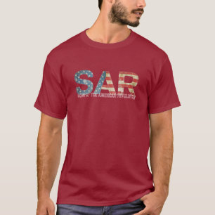 Zonen van de Amerikaanse Revolutie SAR Opgericht 1 T-shirt