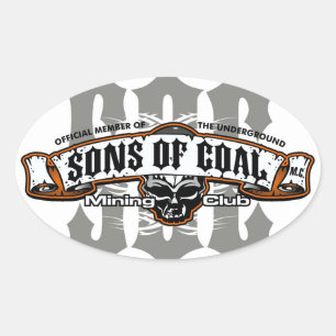 ZONEN VAN DE KOLENMIJN CLUB OVALE STICKER