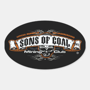 ZONEN VAN DE KOLENMIJN CLUB OVALE STICKER