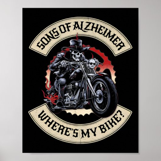 Zonen van Heimerheimer waar is mijn fiets Grumpy O Poster (Voorkant)