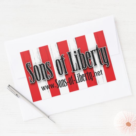 Zonen van Liberty FLAG sticker (Envelop)
