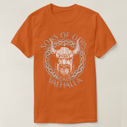 Zonen van Odin Valhalla Mythologie Noordse Vikin T-shirt (Design voorkant)