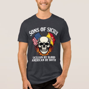 Zonen van Sicilië Siciliaan van geboorte Amerikaan Tri-Blend Shirt