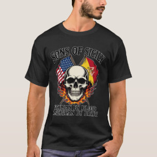 Zonen van Sicilië Siciliaans van bloed Amerikaans  T-shirt