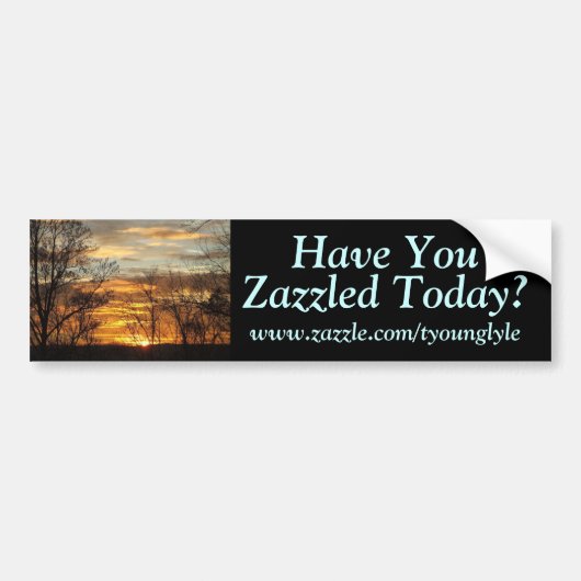 Zonet heb je, www.zazzle.com/tyounglyle, ... bumpersticker (Voorkant)