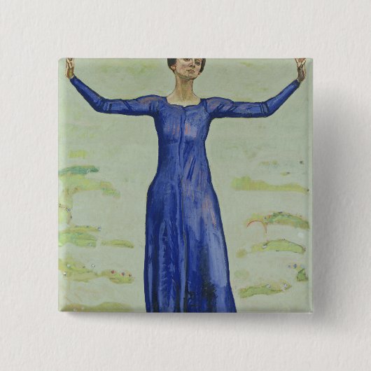 Zong op afstand, 1914 vierkante button 5,1 cm (Voorkant)