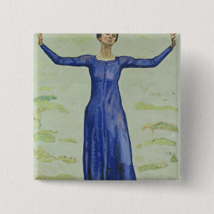 Zong op afstand, 1914 vierkante button 5,1 cm
