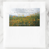 Zong Solomon 2:10-12, Bijbelverse, bloemen Rechthoekige Sticker (Tas)