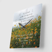 Zong Solomon 2:10-12, Bijbelverse, bloemen Vierkante Klok (Hoek)