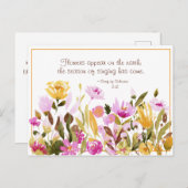 Zong Solomon 2:12 Bloemen verschijnen op aarde Briefkaart (Voorkant / Achterkant)