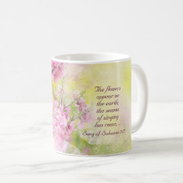 Zong Solomon 2:12 Bloemen verschijnen op aarde Koffiemok
