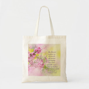 Zong Solomon 2:12 Bloemen verschijnen op aarde Tote Bag