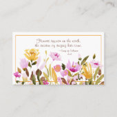 Zong Solomon 2:12 Bloemen verschijnen op aarde Visitekaartje (Voorkant)