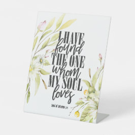 Zong Solomon 3:4 Bijbelbloemen bruiloft Reclamebord Met Voetstuk